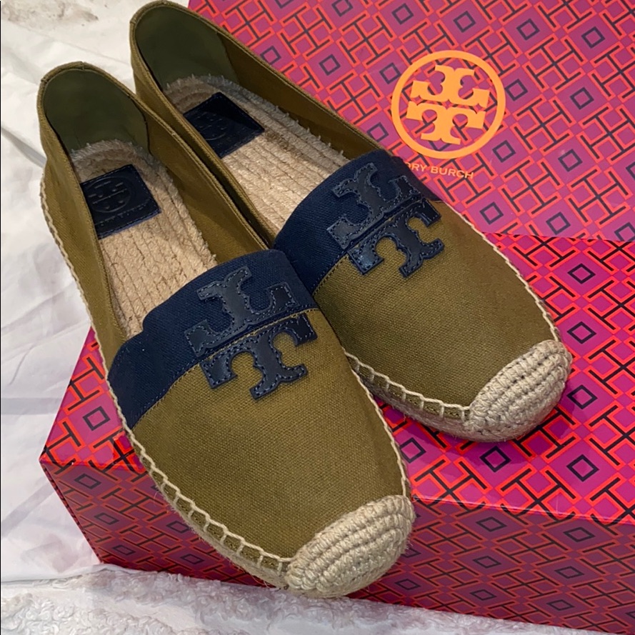 Tory Burch Espadrilles-Olive Green And Navy Blue